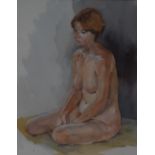 Wilfred Glyndon May (1922 - 2007)
A Pair, Nude Studies
watercolours, 34cm x 27cm,