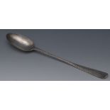A Continental silver Bead pattern basting spoon, 33cm long, bottom marked,