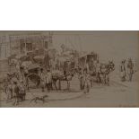 John Dawson Watson (19th century)
The Cabbies at Rest
monogrammed, dated 1854, pen and ink,