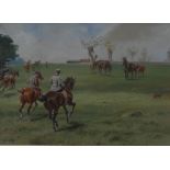 John Beer (late 19th century)
A Visit to the Paddock
signed ,watercolour, 24cm x 32.