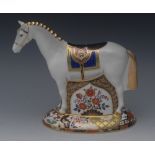 A Royal Crown Derby paperweight, Race Horse, specially commissioned for Sinclairs, printed mark,