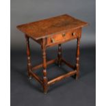 A William III oak child's side table,