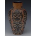 A Doulton Lambeth ovoid vase, designed by Martha M.