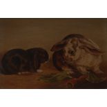 English School (19th century)
Pet Rabbits
oil on canvas, 17cm x 24.