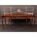 Waring & Gillow Ltd - a George III style Neo-Classical shaped serpentine serving table, after a