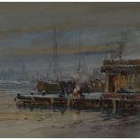 Michael Crawley (Contemporary)
Winter, East River, New York
signed, watercolour,