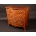 A fine 19th century Channel Islands mahogany bow front chest,