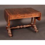 A William IV rosewood rounded rectangular sofa table,