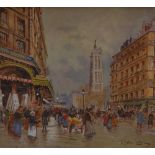 After Eugéne Galien-Laloue
Busy French Street
bears signiture, watercolour,