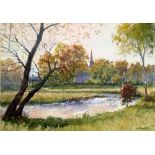 L** Feather
Bakewell Church
signed, watercolour,