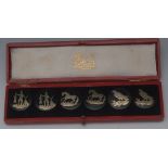 A set of six early 19th century tortoiseshell and pique hunting buttons,