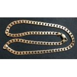 A 9ct yellow gold curb link necklace, stamped 375,