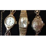 Watches - an Accurist lady's wrist watch, silvered dial, baton markers,