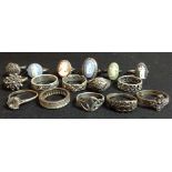 A Wedgwood and pale blue Jasper ware ring; others,