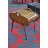 A 1960s roll top tambour workbox