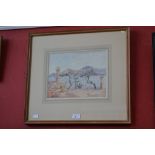 W F Parbury (20th century)
Mountains in Elba, signed
pencil and watercolour,