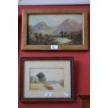T Ripley (19th century)
Mountainous Landscape
signed, oil on board; D Trevor-Bramson,