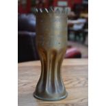 Trench Art - World War One - a re-shaped shell casing,