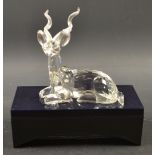 A Swarovski Crystal model, Inspiration of Africa, Kudu, Collector's Society, 1994, stand,