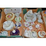 A Royal Albert Lady Hamilton pattern tea cup and saucer; others,