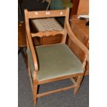 A mid 20th century oak pot cupboard, turned legs, c.