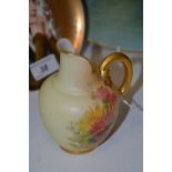 A Royal Worcester flat sided ovoid jug,