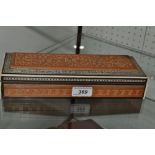 A 19th century Anglo Indian hardwood rectangular box,