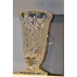 A Waterford Crystal 'Crown Jewels' trumpet vase, circular base, acid etched marks, 22cm high,