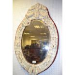 A good  pair of 19th Century Dieppe wall mirrors, of shaped oval form,