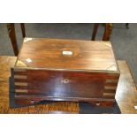 A 19th century Anglo Indian padouk rectangular writing box,