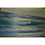 Guglielmo Welters (1913 - 2003)
Azure Rolling Waves 
signed, oil on canvas,