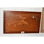 A Japanese hardwood rectangular panel,