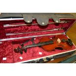 Musical Instruments - an English full-size violin, made by Walter H.