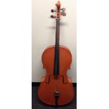 A cello, by Michael Poller, two-piece back, paper label, dated 1970,