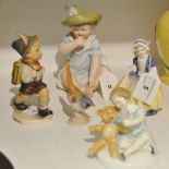 A Royal Doulton figure,My Teddy, HN2177;  another, Dinky Do, HN1678;  a Goebel figure,
