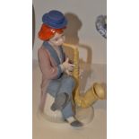 A Goebel figure, The Saxophonist Clown, blue printed marks , impressed mark,