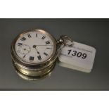 A silver pocket watch