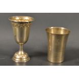 A Danish silver beaker;