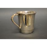 An Art Deco christening mug,