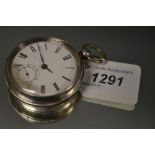 A silver Waltham pocket watch,