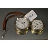 A silver plated Japy pocket watch;
