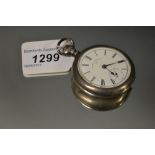 A Sterling silver American Waltham Watch Company pocket watch,