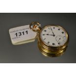 A craftsman top wind, 15 jewel pocket watch,