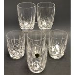 A set of six Waterford Crystal tumblers