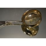 A George III silver punch ladle with whale bone handle, Edinburgh,