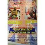 Sporting interest - Boxing poster Lennox Lewis Vs Frank Bruno, Cardiff Arms Park,