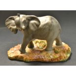 A Royal Doulton model of an African Elephant, Endangered Species Series,
