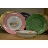 Ceramics - a pair of Royal Worcester Chamberlain Views Worcester river scene plate;