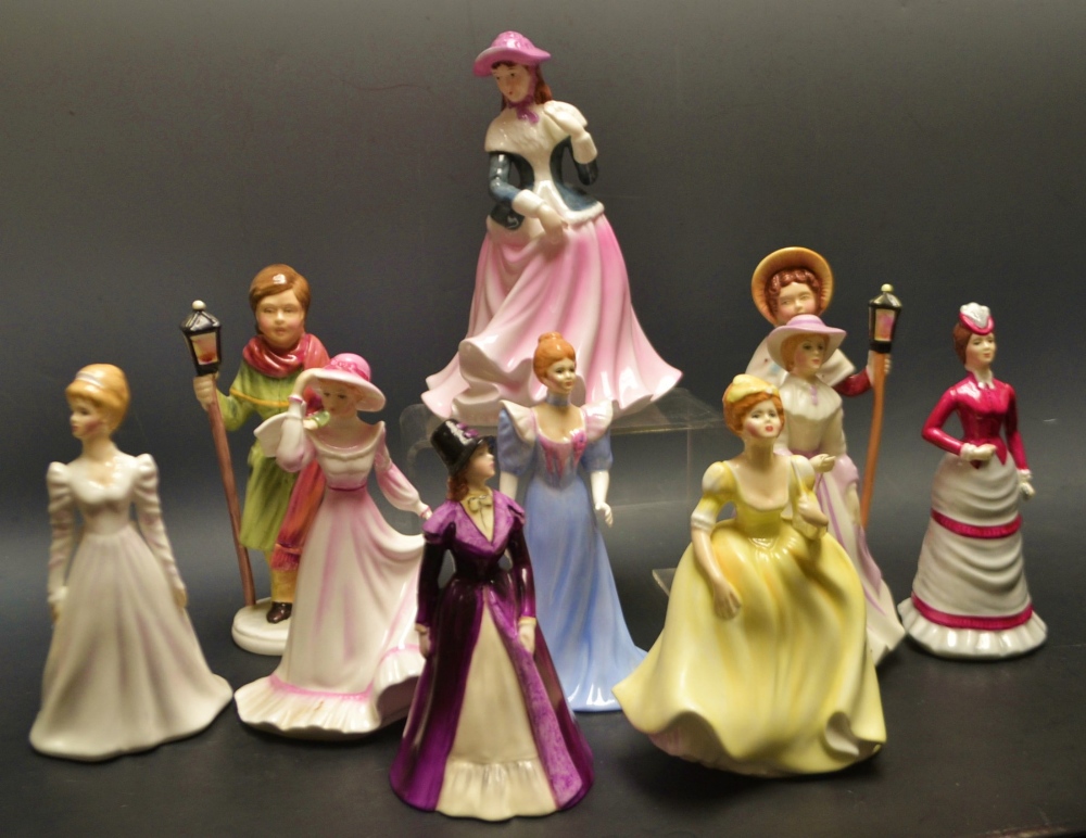 A Francesca China figure, Lillie; others similar, Bride, Ailie,