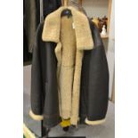 A World War Two style B3 brown sheepskin flying jacket,
